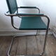 Fauteuil chrome et cuir année 70