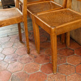 Set of 4 chairs period Reconstruction, solid wood