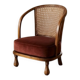 English Bergère Armchair with Caned Backrest, 1900s