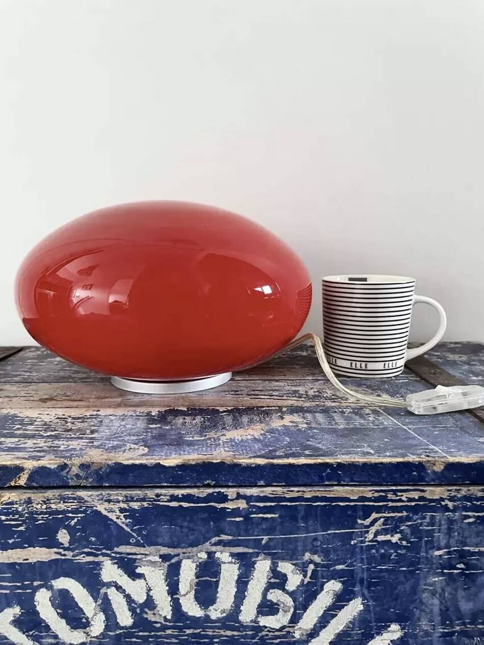 Lampe champignon rouge vintage