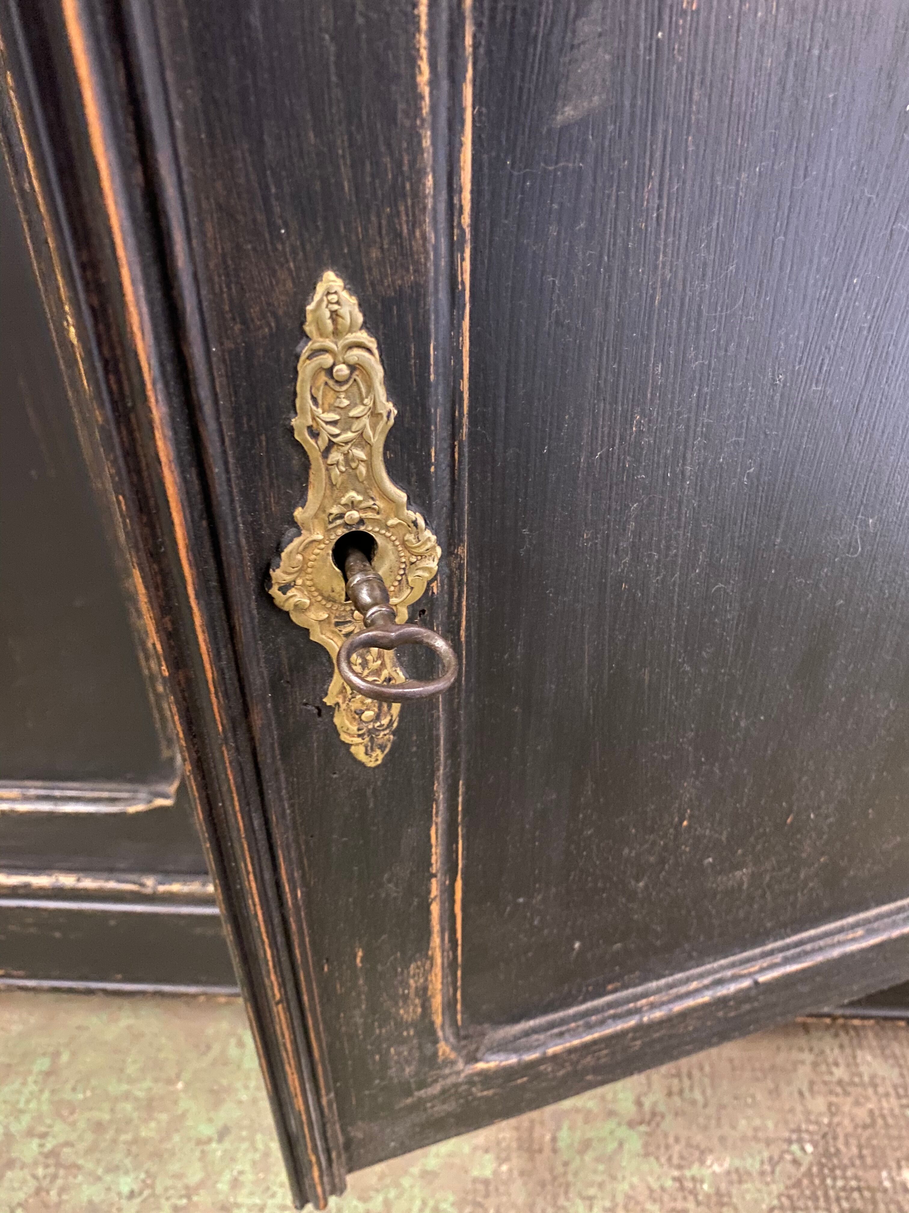 Former Parisian black patina buffet