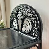 Wicker rattan console side table