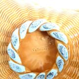 Basket of fruit in basketry, Vallauris 1960