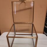 Glass and brass showcase box
