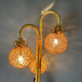 Rattan floor lamp 3 fires 50s