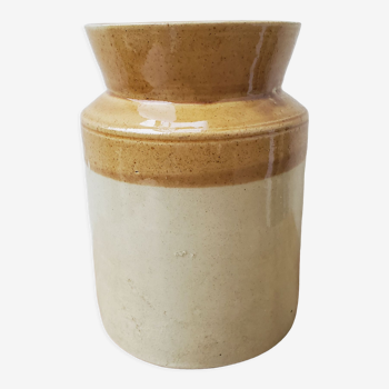Old two-tone stoneware pot