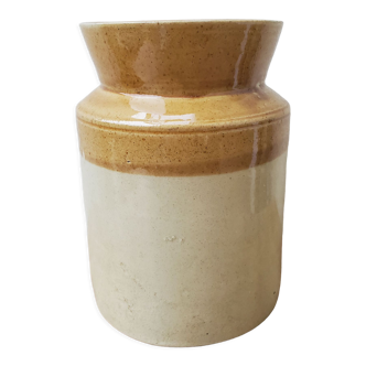 Old two-tone stoneware pot