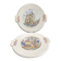 Lot of 2 Sarreguemines earthenware cake dishes from Ma Normandie circa 1950
