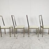 Metal and lucite dining chairs by Belgochrom, 1970s