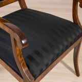 Pair of Biedermeier Armchairs, Germany, 19th Century, Walnut, French Polish