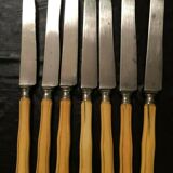 Set of 7 steel blade knives