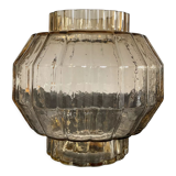 Vintage smoked glass vase