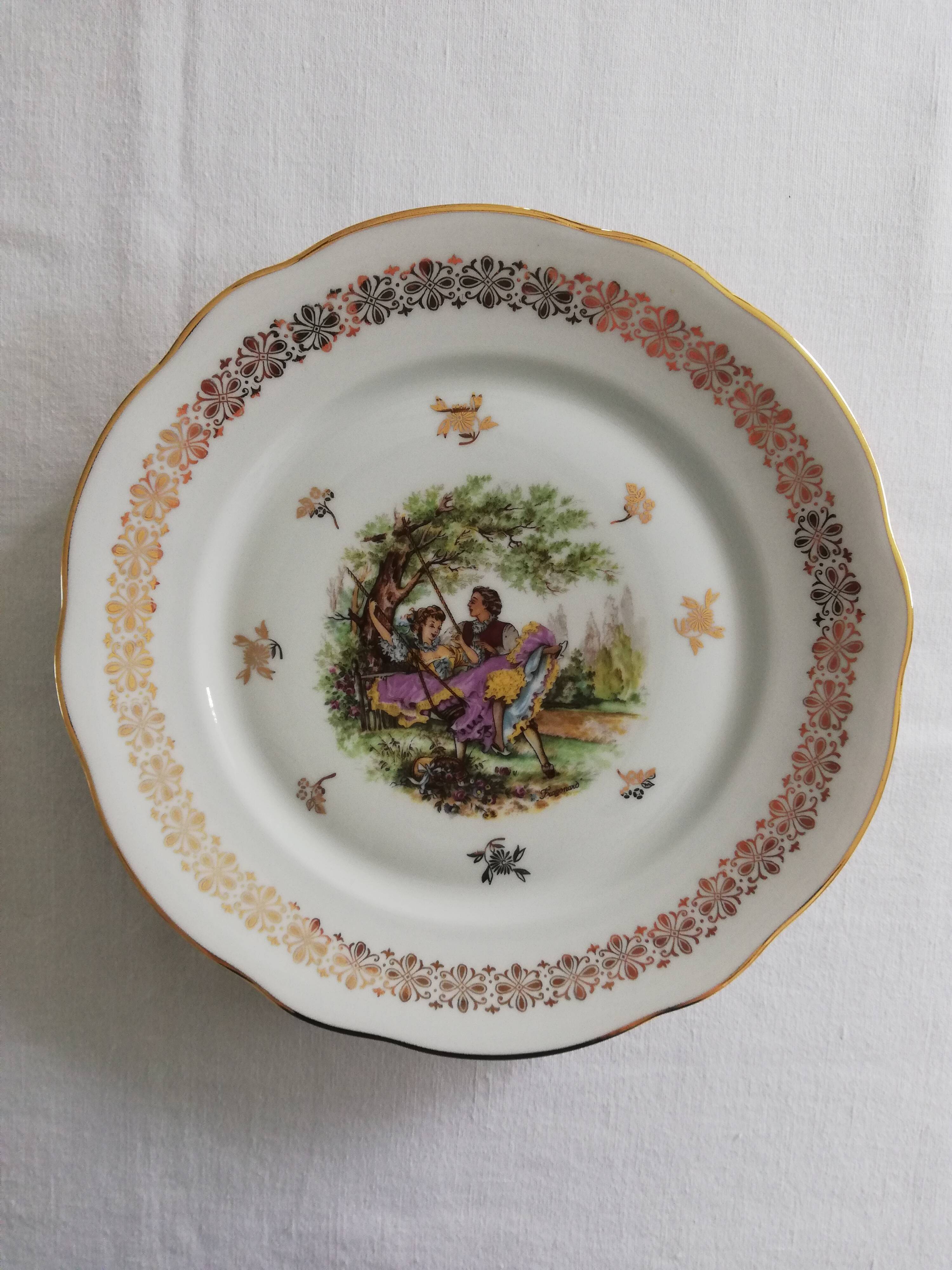 Vintage Fragonard porcelain plates