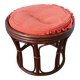 Rattan wicker pouffe stool