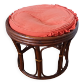 Pouf tabouret en rotin osier