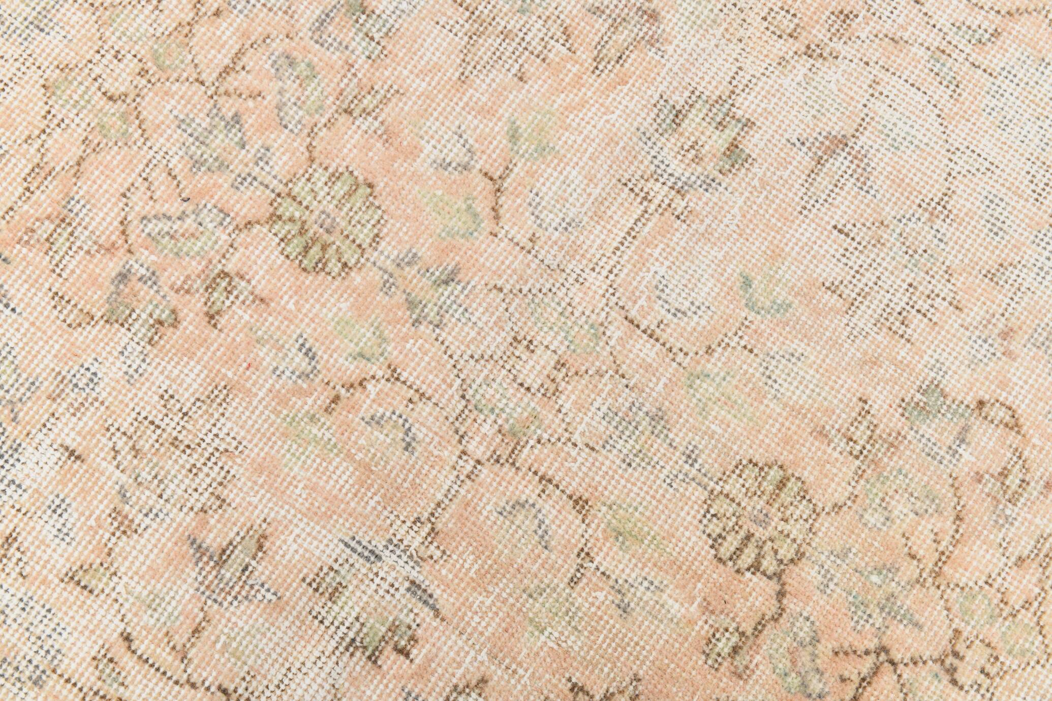 5x9 Peach Orange Turkish Rug, 154x26Cm