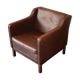 Armchair in natural leather, Denmark, 1960s