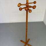 Vintage solid pine coat rack designed by Reiner Daumiller from the 1970s.
