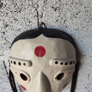 Masque coréen en bois – Souvenir de voyage – Décoration murale artisan