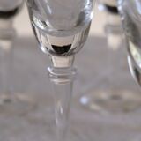 Set 6 mouth-blown wine glasses 50s