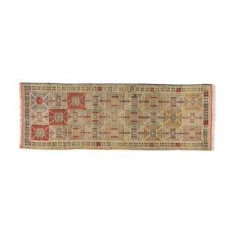 Anatolian handmade kilim rug 269 cm x 91 cm