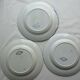 3 dessert plates Creil Montereau, Model Flora: Blue liserons