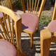 Set of 6 baumann bistro chairs N°12 skaï color "wine lees"