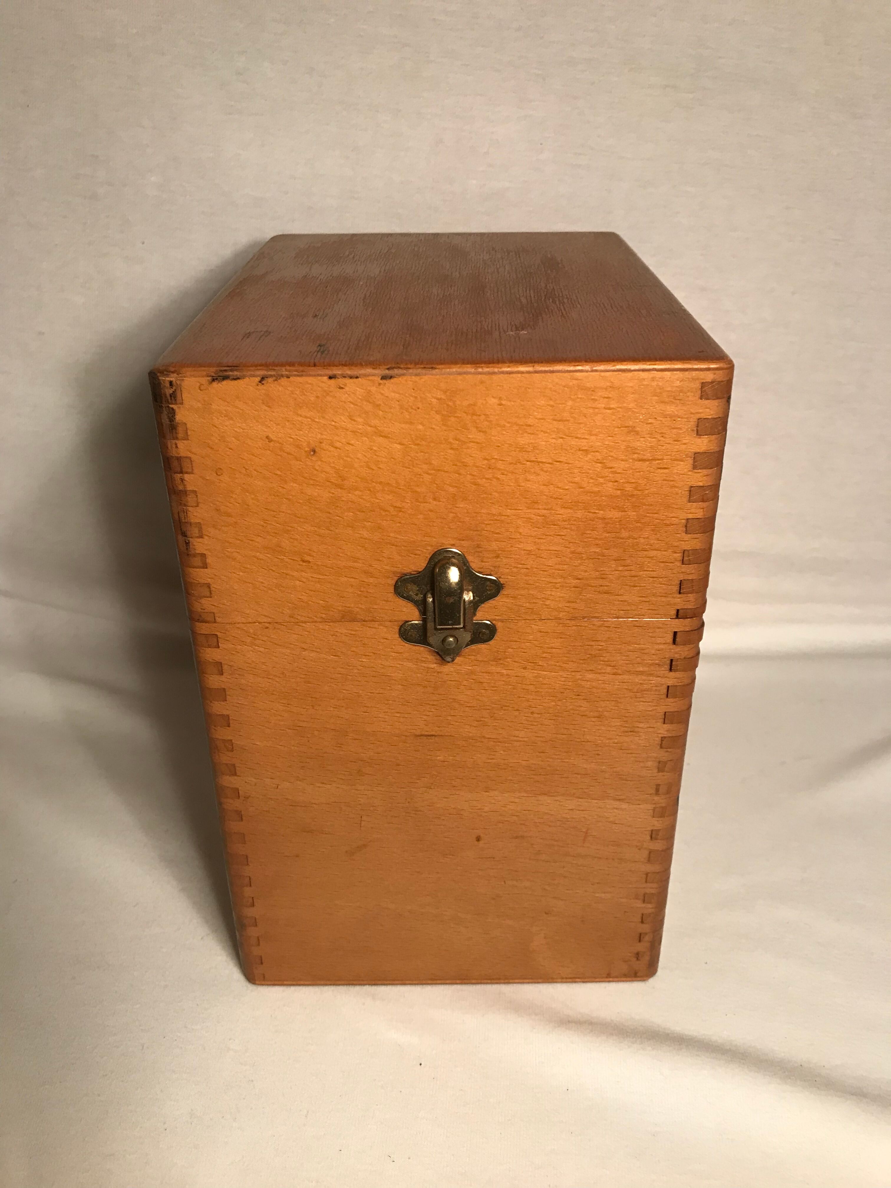 Wooden old organizer of vintage sheets