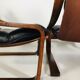 Pair of vintage leather armchairs, Sweden 1960's