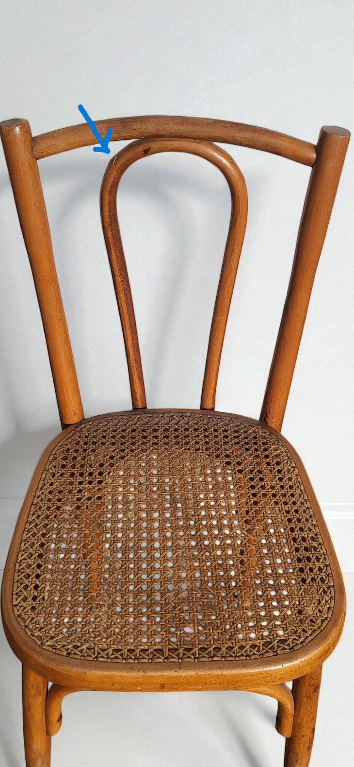 Chaise Bistrot Rotin en bois courbé