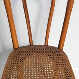 Chaise Bistrot Rotin en bois courbé