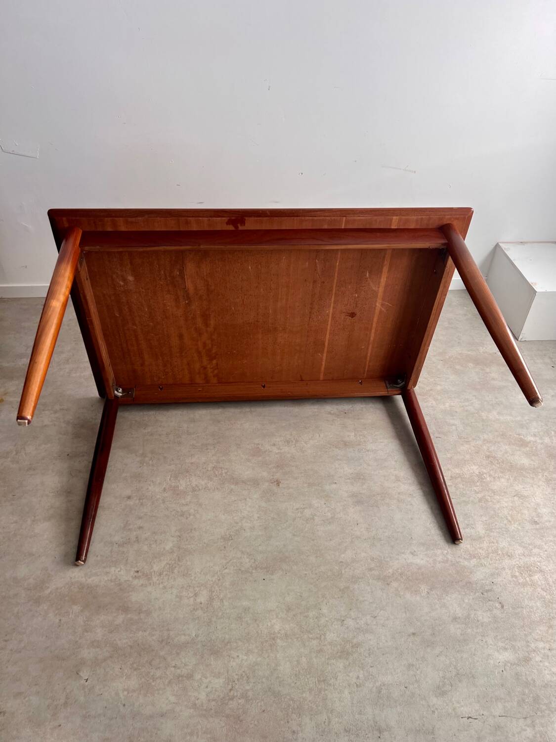 Old Scandinavian design rectangular teak table from the 60s vintage