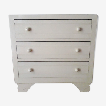 White vintage wooden dresser