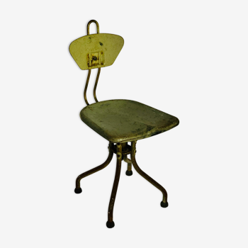Vintage chair Henri Liber for Flambo metal