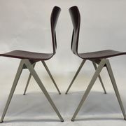 Lot of 4 vintage chairs Galvanitas S22 in the Netherlands