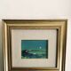 Huile 1990 sous verre cadre bois
