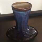 Vintage vase in enamelled sandstone 70s