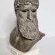 Bust of Poseidon in patinated plaster on plaster base,