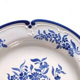 Assiette décorative faïence bleue et blanche