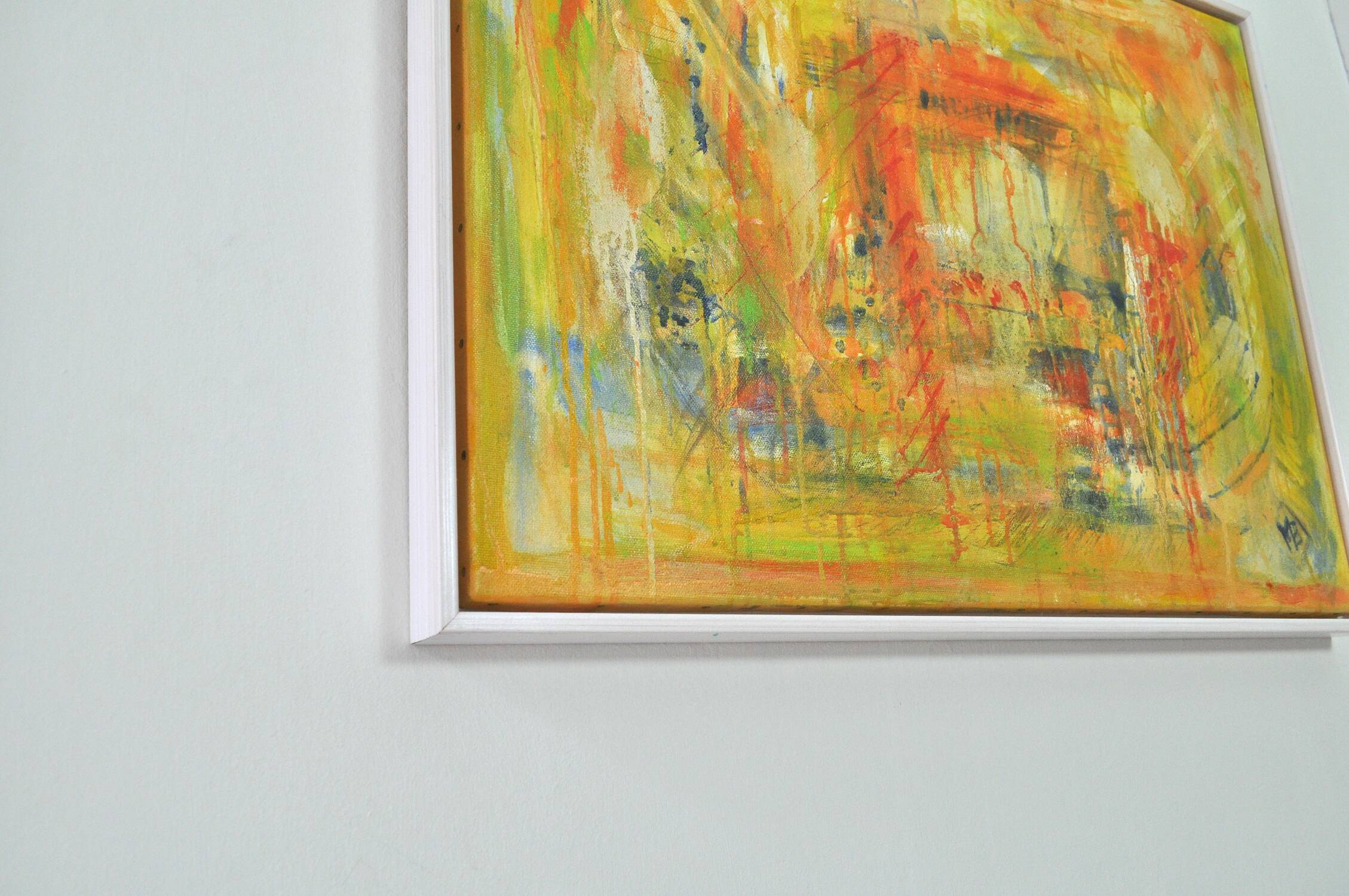 Contemporary painting "A City - I", oil on canvas by Mette Birckner, 2005