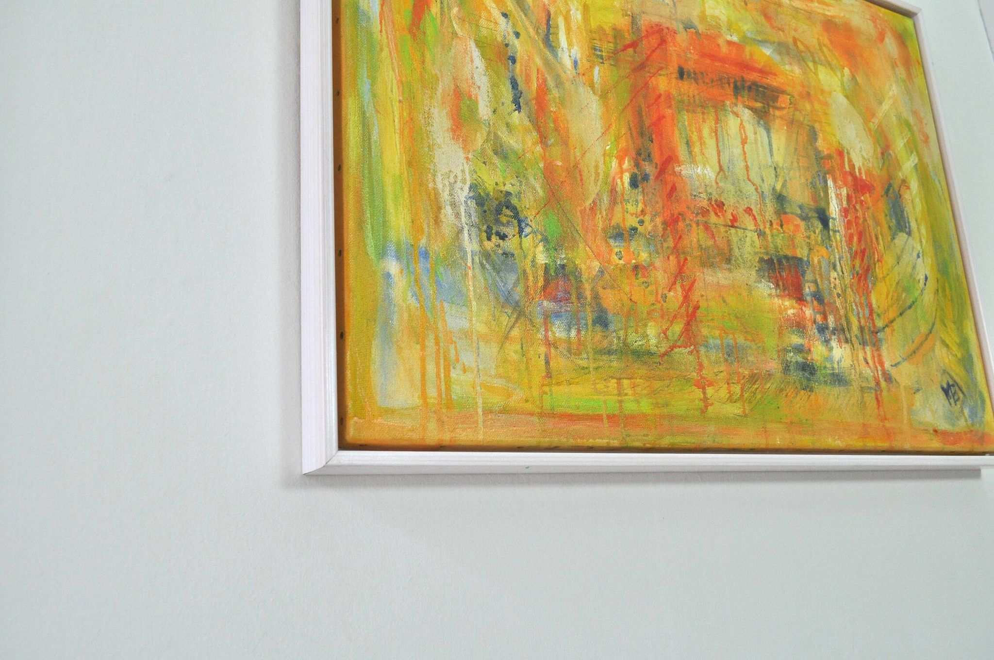 Contemporary painting "A City - I", oil on canvas by Mette Birckner, 2005