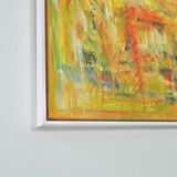 Contemporary painting "A City - I", oil on canvas by Mette Birckner, 2005