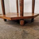Art deco style serving table in walnut veneer