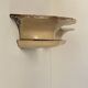 Pair of vintage modernist wall lights, beige painted metal and glass, France, 1930