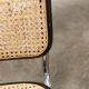 Pair of black Breuer b32 chairs and cannage