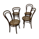 Set of 4 Mid Century Zpm Radomsko Bentwood and Cane dining chairs, 1960s