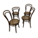 Set of 4 Mid Century Zpm Radomsko Bentwood and Cane dining chairs, 1960s