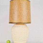 Lampe de table en plâtre ribbé vintage, années 1970