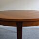 Scandinavian extendable round teak table, 50s-60s