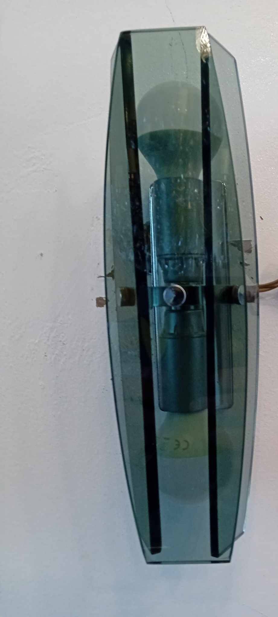 Murano wall lamp fontana arte veca 70s